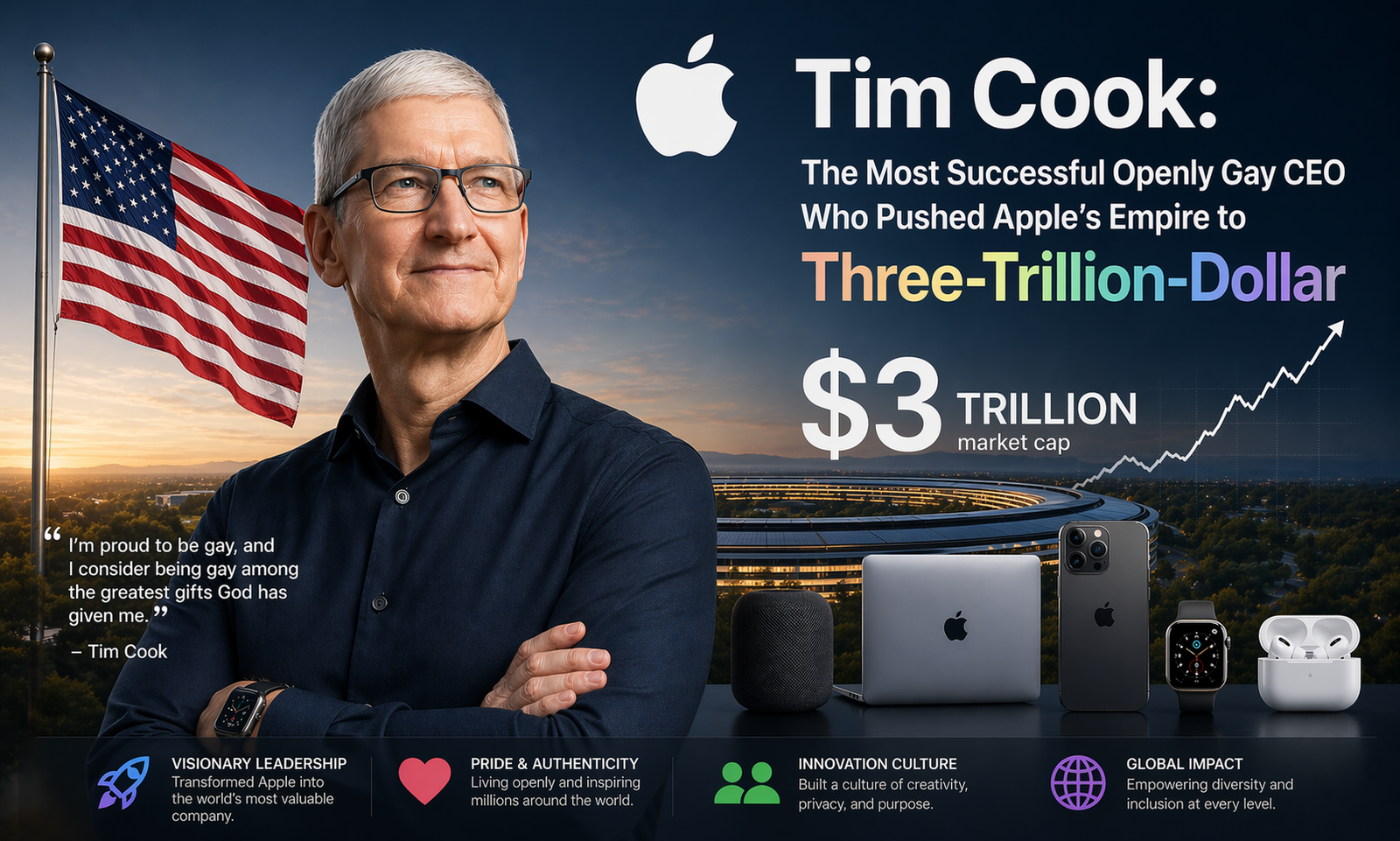 Tim Cook The Most Successful Openly Gay CEO Who Pushed Apple’s Empire to Three-Trillion-Dollar Theinfluentialtoday - The Influential Today